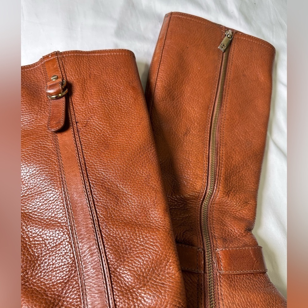 Tory Burch Brown Leather Tall Riding Boots in Size 7.5 - Picture 11 of 17